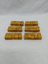 Lot Of (60) Yellow Wooden Board Game Cubes 1/2&quot; - $167.06 MXN