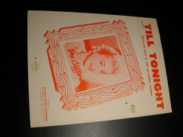 Sheet Music Till Tonight Dee Clifford Bob and Gloria Wilson 1940 Village... - $8.99