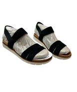 Zodiac Sandal Womens 8 Black Nuvola Slingback Strappy Comfort Summer Vac... - $44.36 CAD