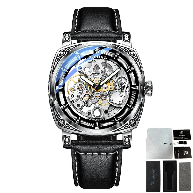 Relogios Masculino Glena Mens Watches Top Brand Luxury Personal Carving ... - $49.74