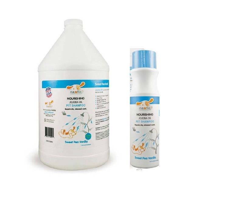 Nourishing Gentle Dog Grooming Shampoo For Dry Coats Sweet Pea and Vanilla Scent