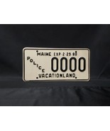 Vintage 1980 Maine Police SAMPLE License Plate # 0000 Embossed - $3,807.10 MXN