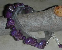 Genuine Designer Purple Turquoise and FWP Bracelet - $15.99