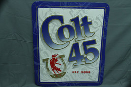 Vintage 1996 Colt 45 Malt Liquor Metal Tin Embossed Beer Sign Advertising - £35.60 GBP