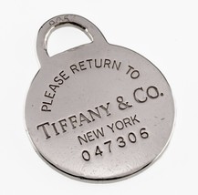 Tiffany &amp; Co. Sterling Silver &quot;Return to&quot; Tag Charm w/ Serial Number Nice - $118.78