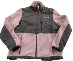 Free Country Jacket Womens Large Purple Gray Fleece Lined Full Zip Pockets Coat - £18.12 GBP