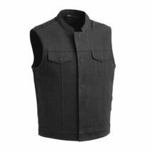 Men&#39;s Motorcycle Vest Motorcycle Havoc Motorcycle Twill Denim Vest by FirstMFG - £55.46 GBP+