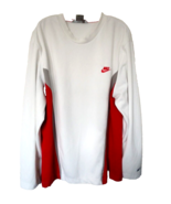 Nike Athletic Sports Jersey Men&#39;s 2XL Long Sleeve White Red Color Block ... - $18.32 CAD