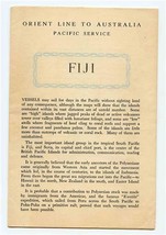 Orient Line to Australia Pacific Service FIJI Information Brochure with Maps - £22.15 GBP