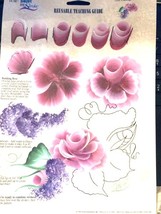 Plaid Folk Art One Stroke Reusable Teaching Guide 1101 Cabbage Rose BOUQUET - £4.79 GBP