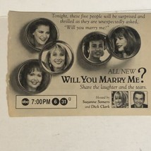 Will You Marry Me Print Ad Vintage Dick Clark Suzanne Somers TPA2 - £4.64 GBP