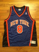 Authentic 1998-99 New York Knicks Latrell Sprewell Away Road Blue Jersey size 54 - £395.07 GBP