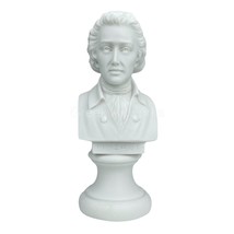 Mozart Head Bust Composer Musician Classic Music Sculpture Statue Cast Marble - £38.23 GBP