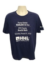 2010 Percy Sutton Harlem 5k Run NYC Family Health Walk Adult Blue XL TShirt - £14.87 GBP