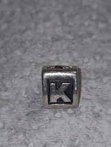 Pandora Charm , 3 Sided K Initial , ALE 925 - £18.77 GBP