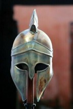 Corinthian Armor Helmet Medieval Knight Battle Warrior Greek Metal Helmet - $117.80