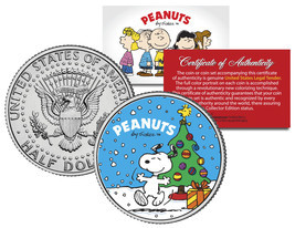 Peanuts &quot;Snoopy with Christmas Tree&quot; JFK Half Dollar U.S. Coin *Licensed* - £6.81 GBP