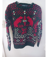 Vintage Ralph Lauren Nordic Hand Knit Wool 38&quot; Women&#39;s Sweater - $46.75