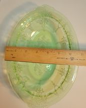 Green Uranium Cameo Ballerina Oval Vegetable Bowl with Handles image 8