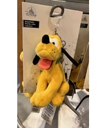 Disney Parks Pluto Plush Doll Keychain with Lobster Claw and Charm NEW - £23.52 GBP