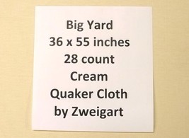Big Yard of Twenty-Eight Quaker Cloth by Zweigart (36x55) inches - £31.86 GBP