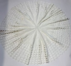 Round Crocheted Off White Vintage Doiley 32x32 - $24.49