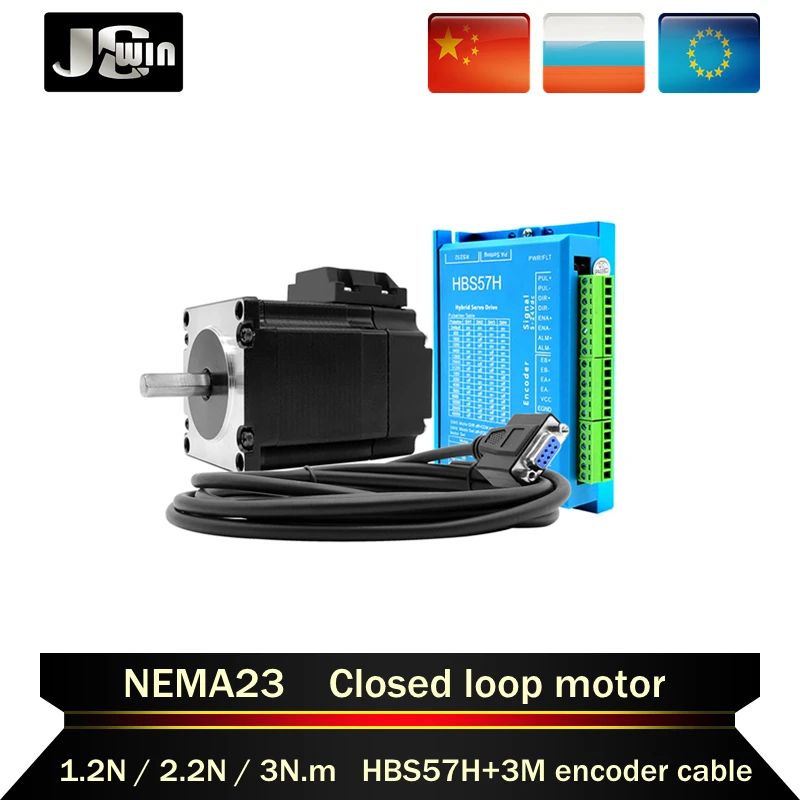 NEMA23 Stepper Motor Closed Loop Kit?Motor Driver HBS57H + 2 Phase DC Hy... - £242.13 GBP