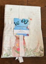 Cynthia Rowley Spring Easter Tablecloth 60”x 120” New Floral Butterfly Script - $44.94