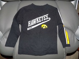 Iowa Hawkeyes Black Long Sleeve Shirt Size 3T Toddlers EUC - £14.58 GBP