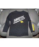 Iowa Hawkeyes Black Long Sleeve Shirt Size 3T Toddlers EUC - £14.37 GBP