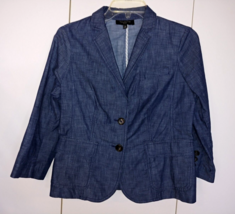 Talbots Ladies Ls Blue 3/4-SLEEVE Thin JACKET-8P-UNLINED-BARELY Worn - £10.52 GBP