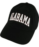 Alabama Buckle Back Adjustable Cotton Baseball Cap (Black/White Script) - £15.93 GBP