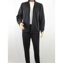 Men's Monte Carlo Turkey Jogging Suit 2pc Jump Set Stretchable 95164 Black image 2