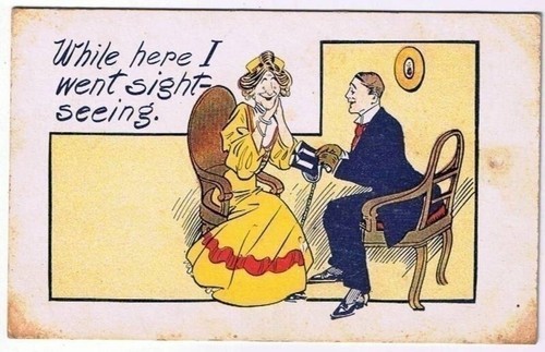 Comic Postcard While Here I Went Sightseeing Douglass - $2.96