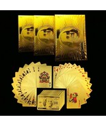 2 Decks Luxury 24K Gold Foil Poker Playing Cards Waterproof Plastic Set ... - €9,08 EUR