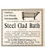 Steel Clad Bath Tub 1897 Advertisement Victorian Bathroom Appliance ADBN1A7 - $27.86 CAD