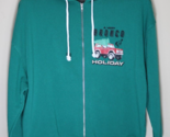 Women&#39;s Ford Bronco Zip Up Graphic Hoodie Green size XL Christmas Tree T... - £11.77 GBP