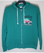 Women&#39;s Ford Bronco Zip Up Graphic Hoodie Green size XL Christmas Tree T... - £11.58 GBP