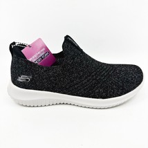Skechers Ultra Flex Delightful Joy Black Gray Womens Size 5.5 Casual Shoes - £39.78 GBP