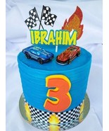 Hot Wheels Cake Topper | Theme Cake Topper | Customize Cake Topper | Nam... - $17.00