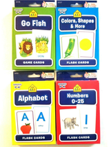 4 packs School Zone Flashcards, Alphabet, Numbers, Games, Colors, Shapes, &amp; More - £12.60 GBP