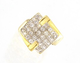 Unisex Cluster ring 18kt Yellow Gold 390399 - £638.68 GBP