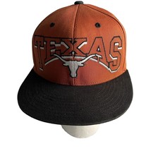 Texas Longhorns Hat Top Of The World Spellout Snapback Orange Cap Vintage - £35.23 GBP