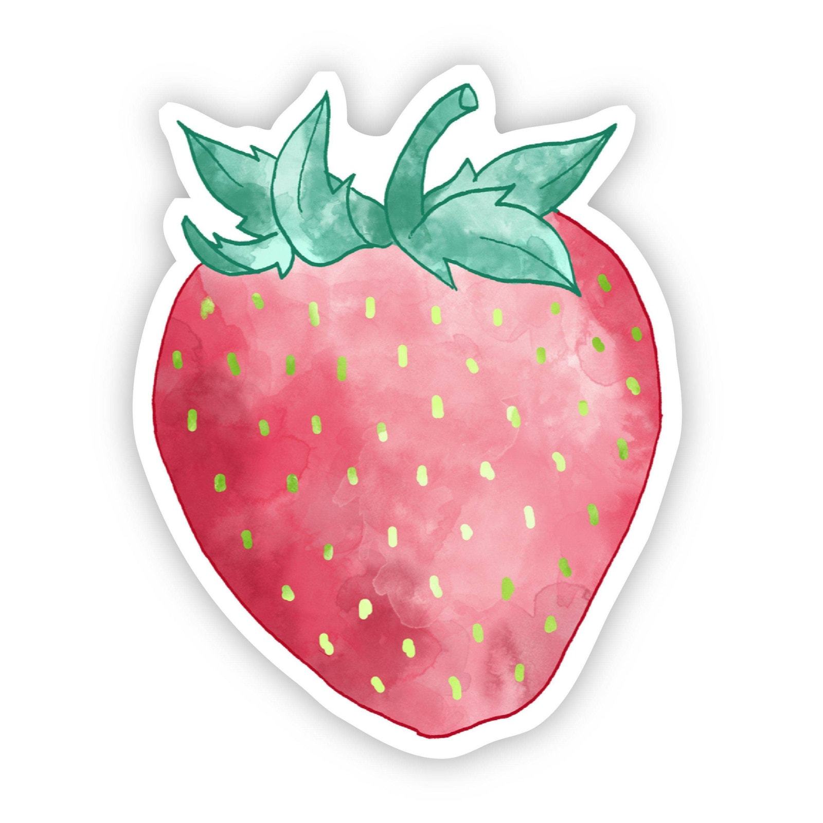 Strawberry Watercolor Sticker - $3.96
