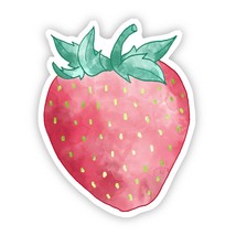 Strawberry Watercolor Sticker - $74.18 MXN