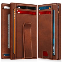 Men’s Leather Wallet Minimalist Thin Card Holder Fits 14-16 Cards - $342.75 MXN