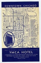 YMCA Hotel Flyer / Map  Downtown Chicago 1950&#39;s - £17.40 GBP