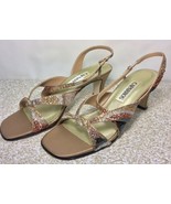 CAPARROS Gold Multi Satin Womens  Heels Sandals 7.5 M - $280.61 MXN