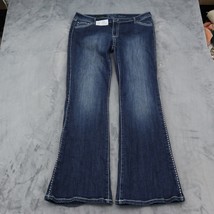 Wrangler Jeans Womens 26 Blue Rock 47 Ultra Low Rise Denim Embroidered Pocket - £28.01 GBP