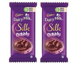 2 x Cadbury Dairy Milk Silk Bubbly Chocolate Bar, 120 g | free shipping - £21.04 GBP